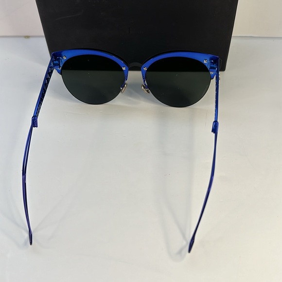 CHRISTIAN DIOR  Metal DioramaClub Sunglasses Black Blue - Picture 10 of 17